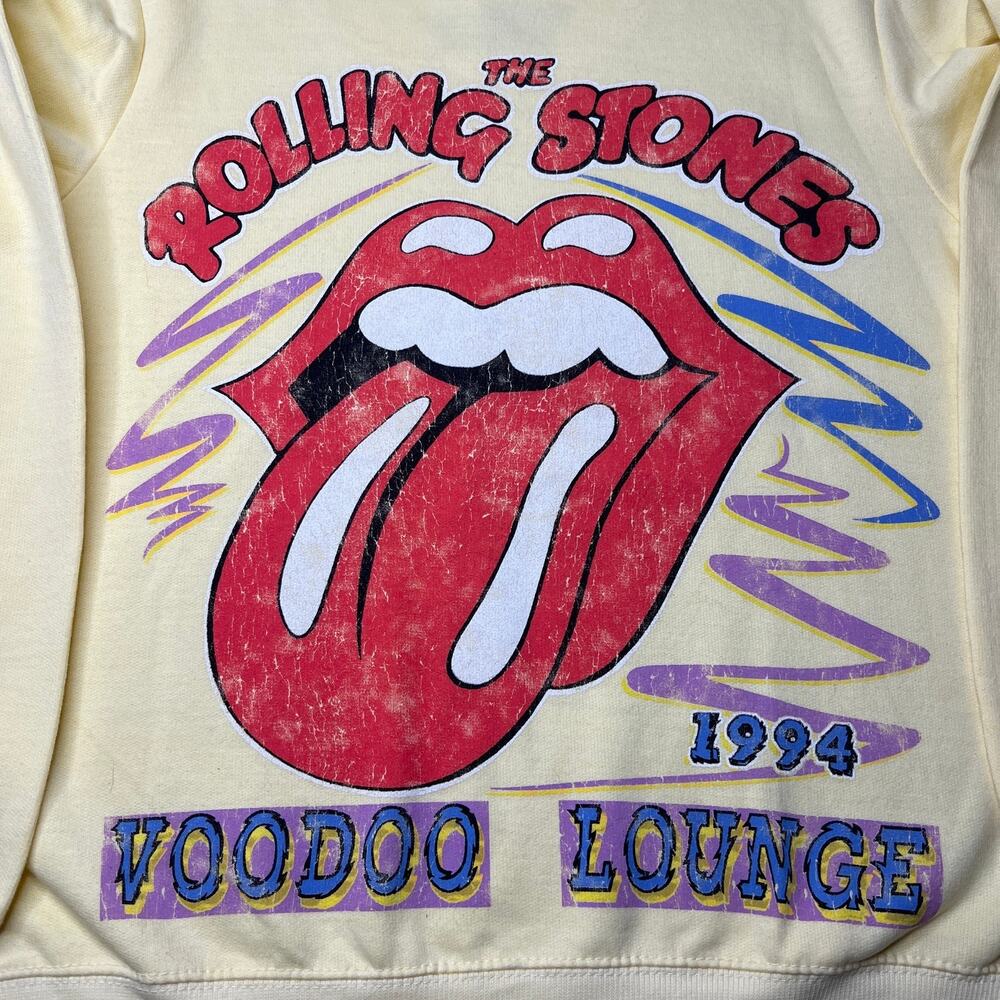 The Rolling Stones Voodoo Lounge 1984 Yellow Sweatshirt Medium